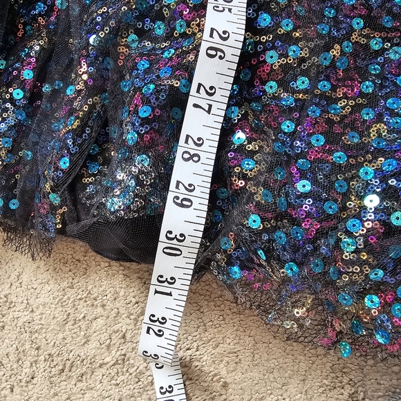 Sparkling Multicolor Kids Dress 16 un deux trois sequins vintage - Picture 3 of 4